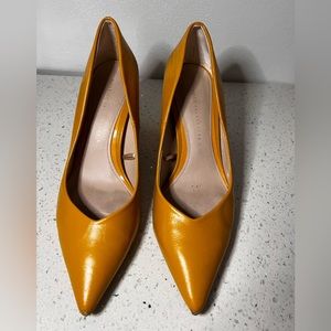 Zara mustard heels